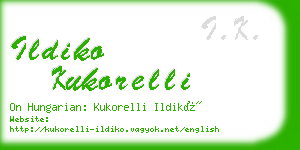 ildiko kukorelli business card